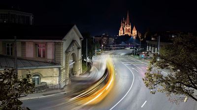 Night bus in Lausanne