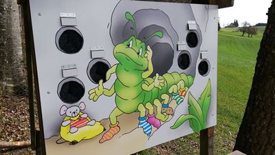 Infotafel am Kinder-Erlebnisweg Freddy Fratzel in Wildberg