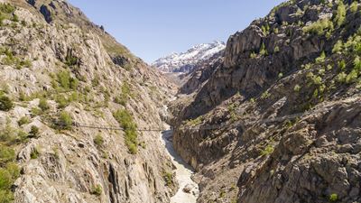 Pont suspendu du glacier d’Aletsch
