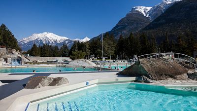 Direction les bains thermaux de Brigerbad avec CarPostal