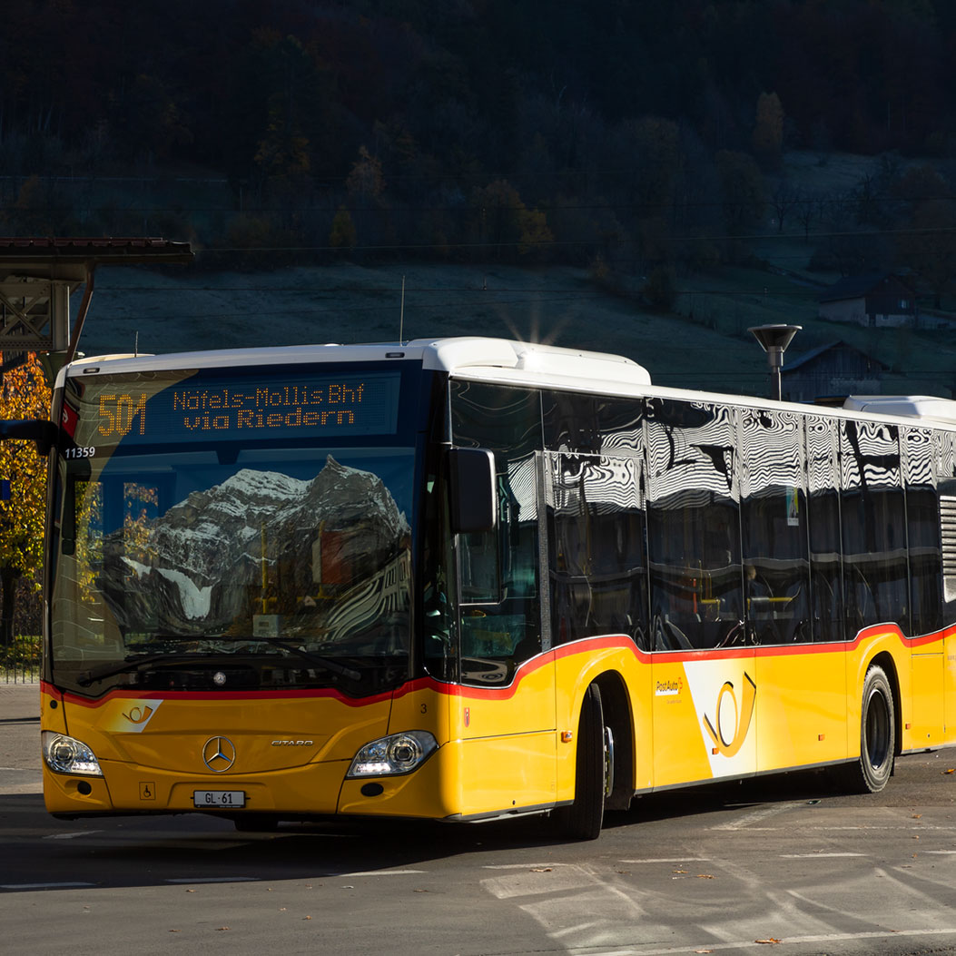 Postbus at a stop